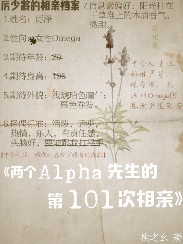 《[ABO-双A]两个Alpha先生的第101次相亲》 作者：桃之幺 txt文件大小：48.94 KB