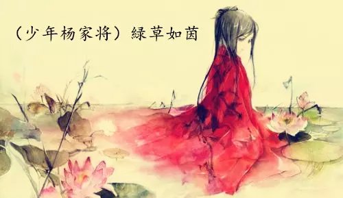 《（少年杨家将同人）绿草如茵》 作者：琳琅天下 txt文件大小：147.99 KB