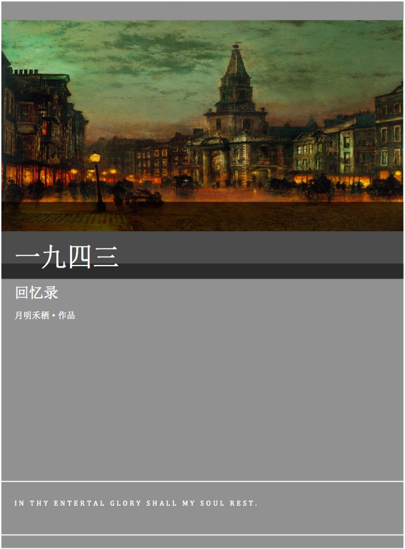 《（HP同人）[HP同人]一九四三》 作者：月明禾栖 txt文件大小：503.98 KB